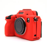 Custodia protettiva in silicone per fotocamera mirrorless Sony A7RV, Yellow, Red, Camouflage, Black, Dark Green, Coffee, White, Blue