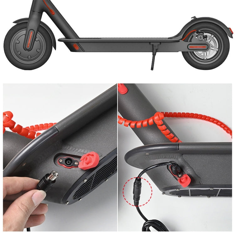Caricabatterie al litio per scooter bici elettrica 42V 2A con 4 linee di adattatori, US Plug, EU Plug, UK Plug, AU Plug