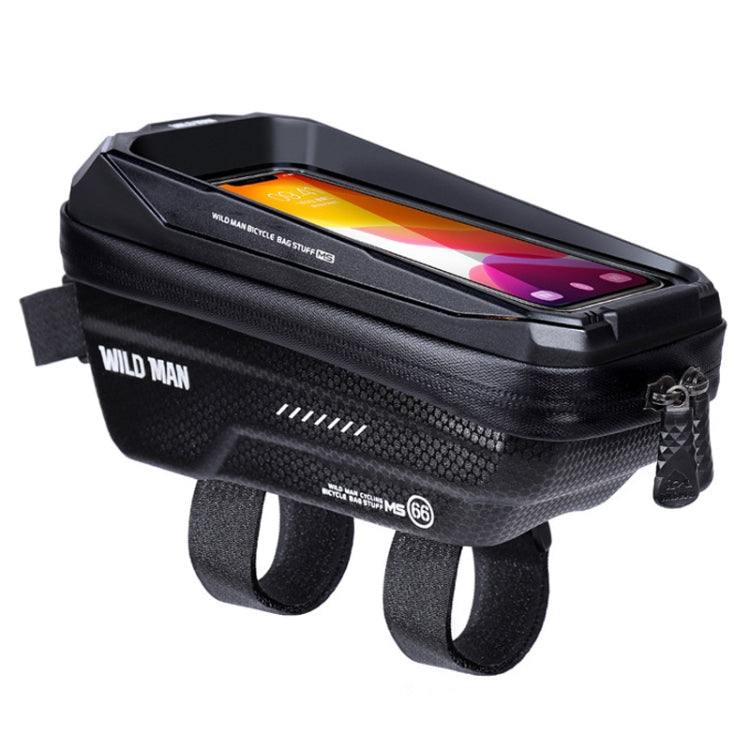 WILD MAN MS66 Borsa per cellulare con touch screen da ciclismo con guscio rigido in EVA da 1,2 litri, MS66