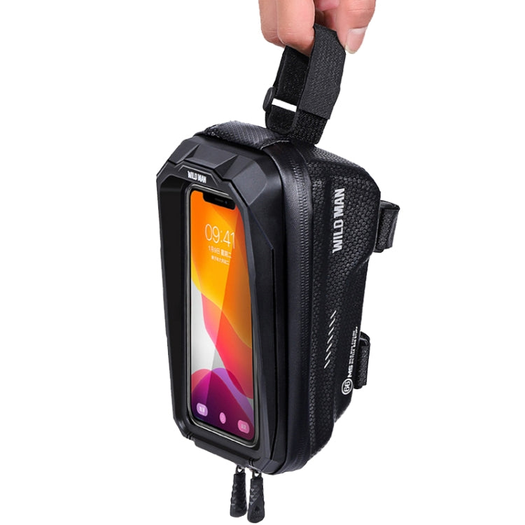 WILD MAN MS66 Borsa per cellulare con touch screen da ciclismo con guscio rigido in EVA da 1,2 litri, MS66