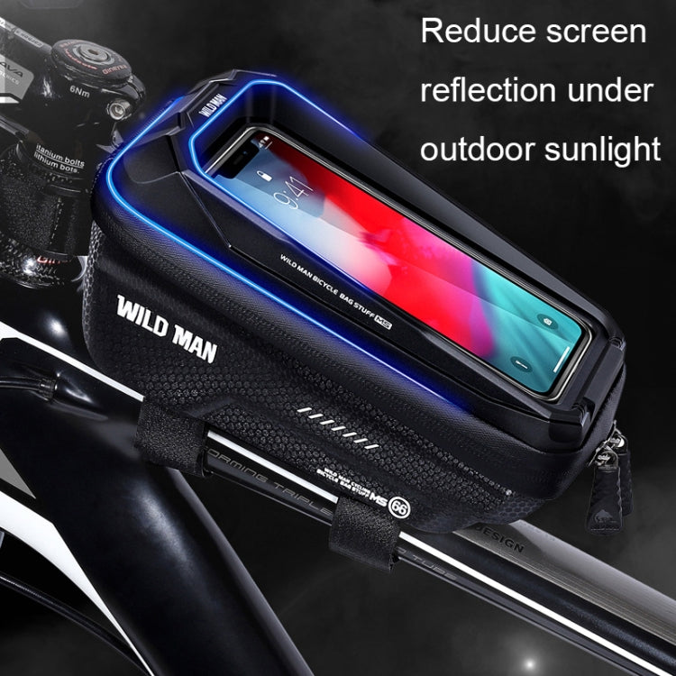 WILD MAN MS66 Borsa per cellulare con touch screen da ciclismo con guscio rigido in EVA da 1,2 litri, MS66