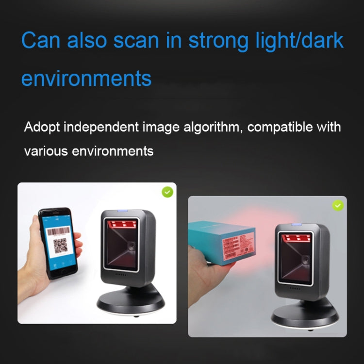 Piattaforma di scansione del cassiere del supermercato Codice QR Scanner di codici a barre portatile cablato