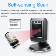 Piattaforma di scansione del cassiere del supermercato Codice QR Scanner di codici a barre portatile cablato