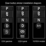 Per Acura CDX/19 RDX Pellicola protettiva per interni auto, 6pcs /Set Gear Button Sticker, 5pcs /Set Mouse Sticker
