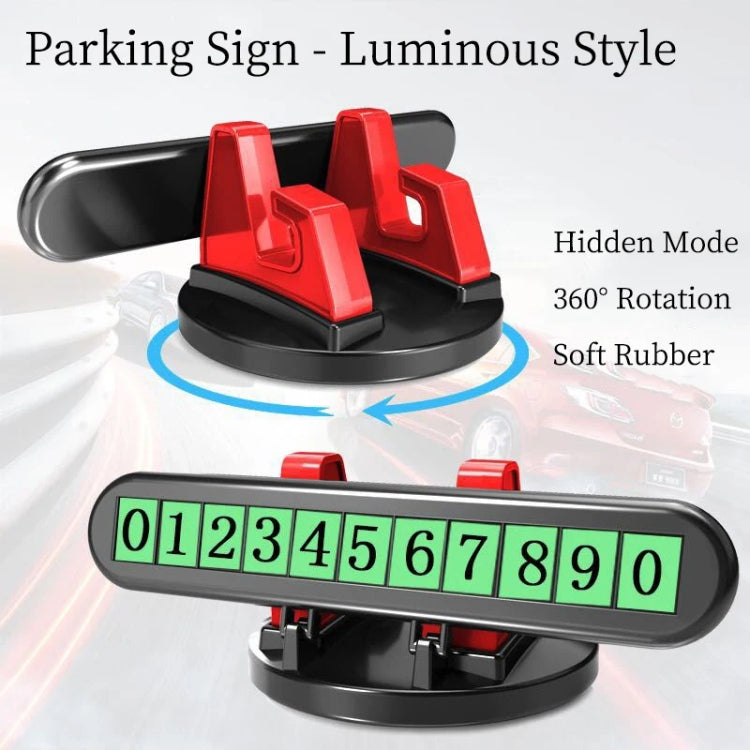 Cartello per parcheggio temporaneo porta cellulare per cruscotto dell'auto 2 in 1