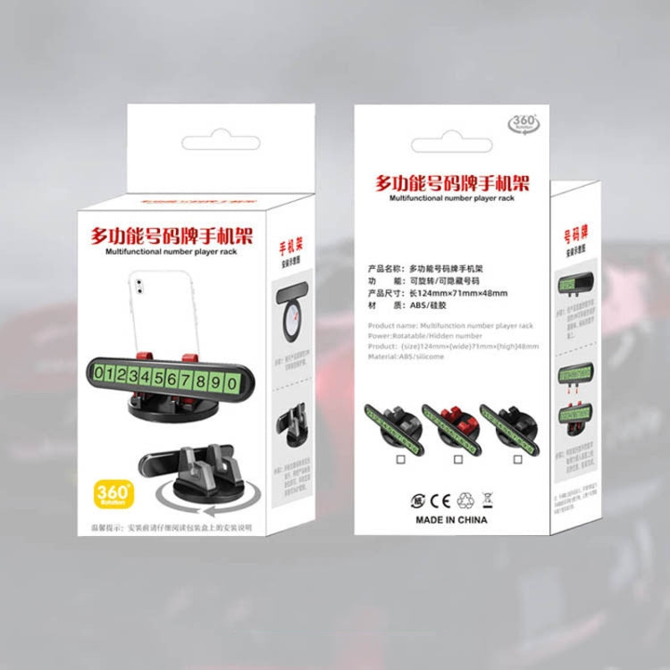 Cartello per parcheggio temporaneo porta cellulare per cruscotto dell'auto 2 in 1