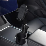 Supporto per telefono cellulare con navigazione centrale per auto Portabicchieri girevole a 360°, Small, Large