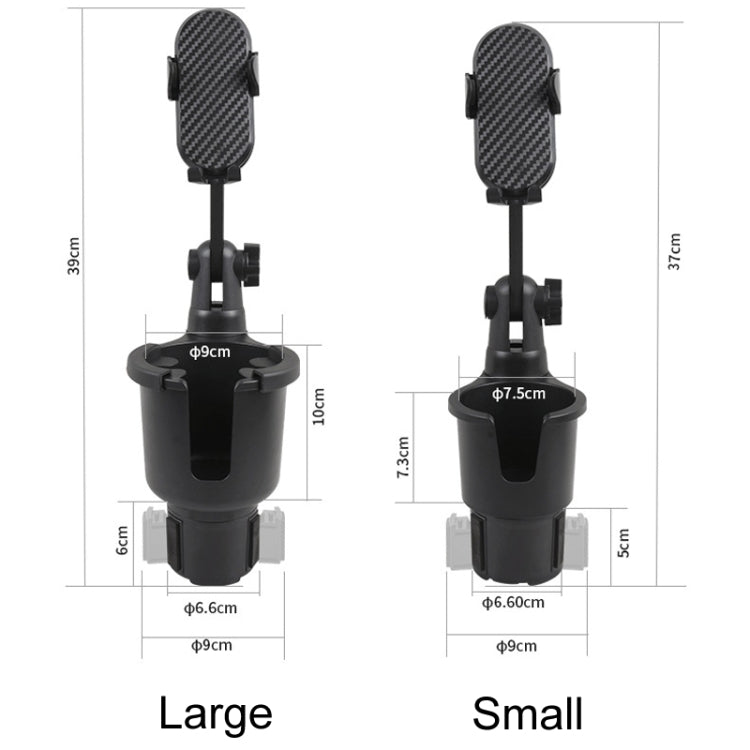 Supporto per telefono cellulare con navigazione centrale per auto Portabicchieri girevole a 360°, Small, Large
