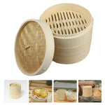 Cestino per cottura a vapore vegetariano per cibo asiatico in bambù per la cottura a vapore del panino, 21cm Cover, 21cm Cage, 27cm Cover, 27cm Cage