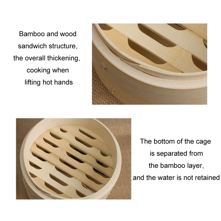 Cestino per cottura a vapore vegetariano per cibo asiatico in bambù per la cottura a vapore del panino, 21cm Cover, 21cm Cage, 27cm Cover, 27cm Cage