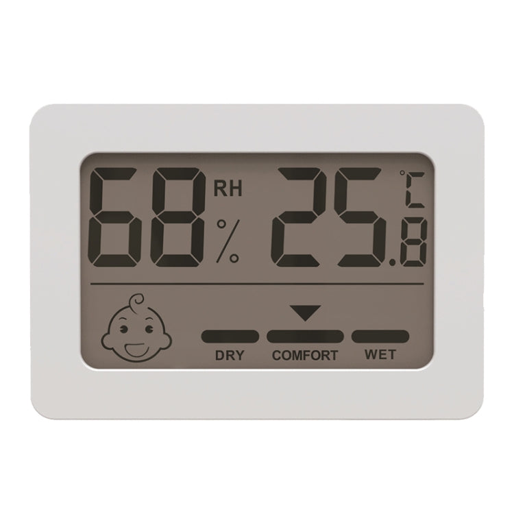 Mini misuratore elettronico di temperatura e umidità per interni domestici con supporto, Rectangle