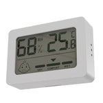 Mini misuratore elettronico di temperatura e umidità per interni domestici con supporto, Rectangle