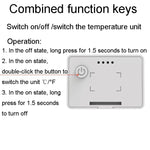 Mini misuratore elettronico di temperatura e umidità per interni domestici con supporto, Rectangle