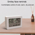 Mini misuratore elettronico di temperatura e umidità per interni domestici con supporto, Rectangle
