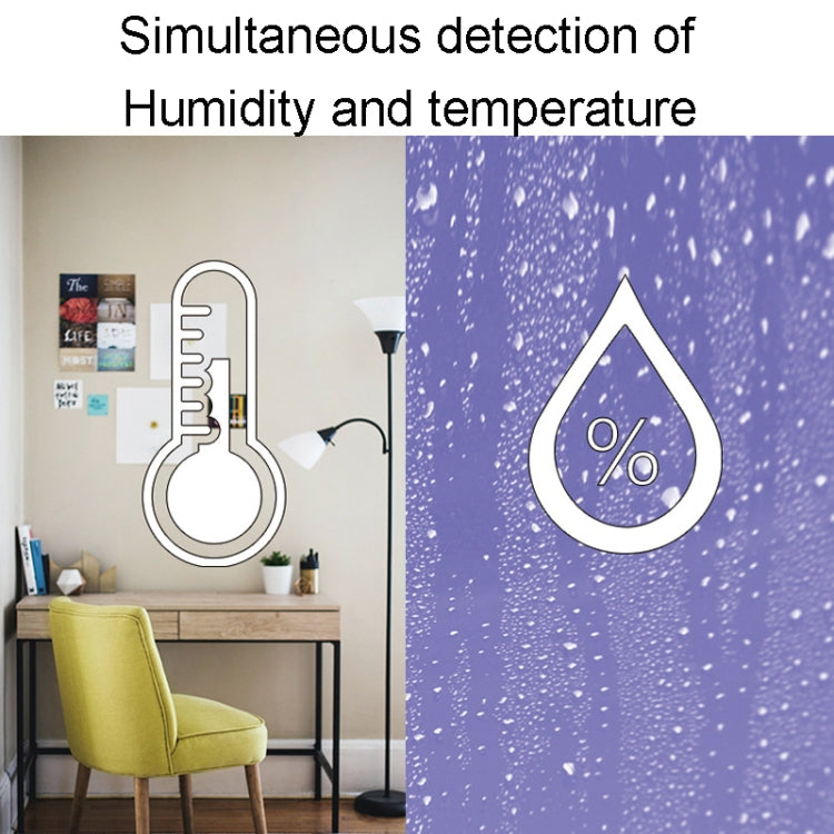 Mini misuratore elettronico di temperatura e umidità per interni domestici con supporto, Rectangle