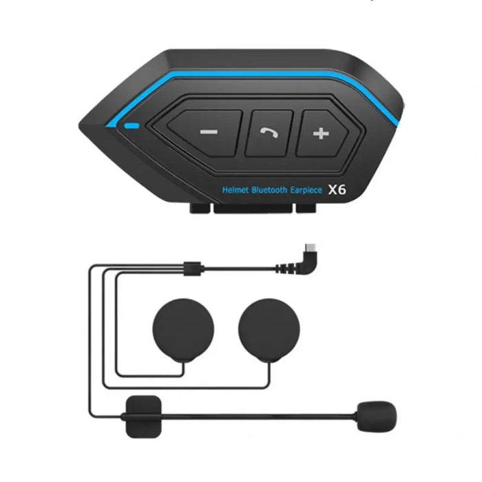 X6 Casco Auricolare Bluetooth Cuffia stereo vivavoce per moto impermeabile senza fili