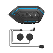 X6 Casco Auricolare Bluetooth Cuffia stereo vivavoce per moto impermeabile senza fili