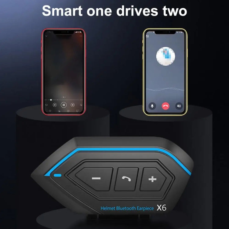 X6 Auricolare Bluetooth per Moto Impermeabile IP67