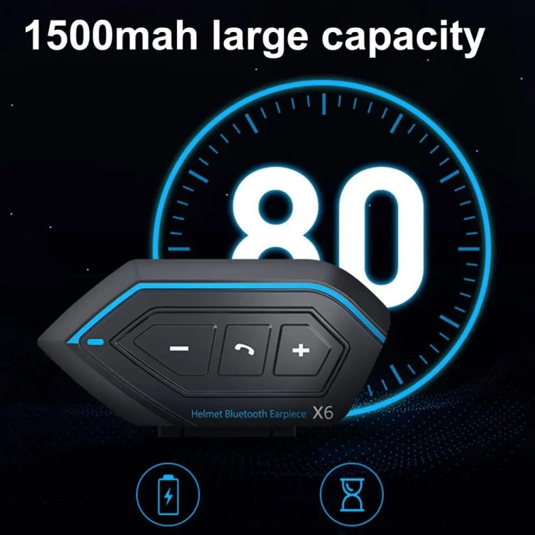 X6 Auricolare Bluetooth per Moto Impermeabile IP67