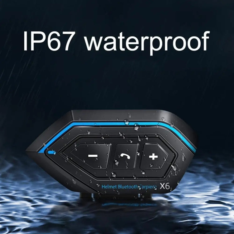 X6 Auricolare Bluetooth per Moto Impermeabile IP67