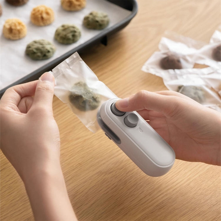 Piccola macchina sigillatrice per snack magnetica ricaricabile 2 in 1 per uso domestico, 2-in-1 White, 2-in-1 Green