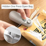 Piccola macchina sigillatrice per snack magnetica ricaricabile 2 in 1 per uso domestico, 2-in-1 White, 2-in-1 Green