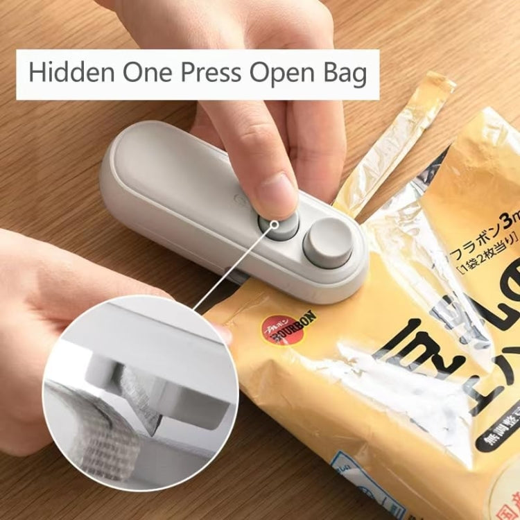 Piccola macchina sigillatrice per snack magnetica ricaricabile 2 in 1 per uso domestico, 2-in-1 White, 2-in-1 Green