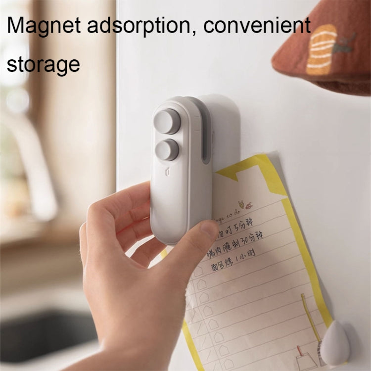 Piccola macchina sigillatrice per snack magnetica ricaricabile 2 in 1 per uso domestico, 2-in-1 White, 2-in-1 Green