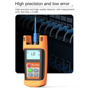Misurazione della perdita di fibra ottica portatile Komshine Mini Power Meter, KPM-25M-A/-70DBM to +6DBM, KPM-25M-C/-50DBM to +26DBM