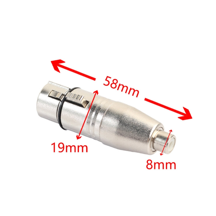 Adattatore audio XLR femmina a RCA femmina in lega di zinco
