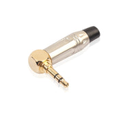 Spina per saldatura cavo auricolare stereo a forma di L da 90 gradi 3,5 mm in lega di zinco, Zinc Alloy