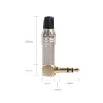Spina per saldatura cavo auricolare stereo a forma di L da 90 gradi 3,5 mm in lega di zinco, Zinc Alloy