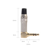Spina per saldatura cavo auricolare stereo a forma di L da 90 gradi 3,5 mm in lega di zinco, Zinc Alloy