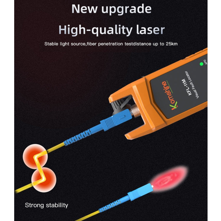 Penna per test in fibra ottica Komshine Mini a luce rossa, KFL-11M-10, KFL-11M-20, KFL-11M-30