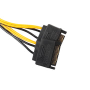 Scheda grafica GPU in rame completo da 8 pin femmina a doppia linea di trasferimento di alimentazione della scheda madre del computer SATA da 15 pin, 0.2m