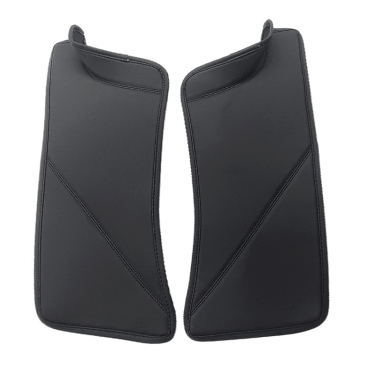 Per Tesla Model Y Porta posteriore integrata nella soglia del davanzale dei sedili posteriori Cuscinetto protettivo in pelle anti-calcio, Black, Carbon Fiber, TPE