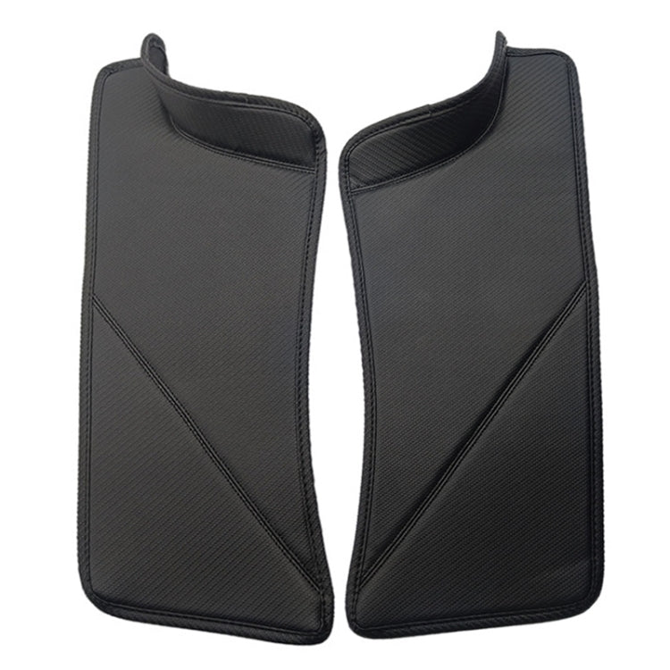 Per Tesla Model Y Porta posteriore integrata nella soglia del davanzale dei sedili posteriori Cuscinetto protettivo in pelle anti-calcio, Black, Carbon Fiber, TPE