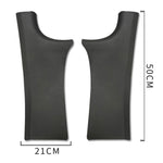 Per Tesla Model Y Porta posteriore integrata nella soglia del davanzale dei sedili posteriori Cuscinetto protettivo in pelle anti-calcio, Black, Carbon Fiber, TPE