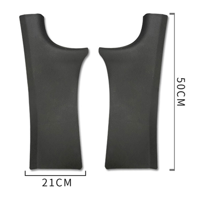 Per Tesla Model Y Porta posteriore integrata nella soglia del davanzale dei sedili posteriori Cuscinetto protettivo in pelle anti-calcio, Black, Carbon Fiber, TPE