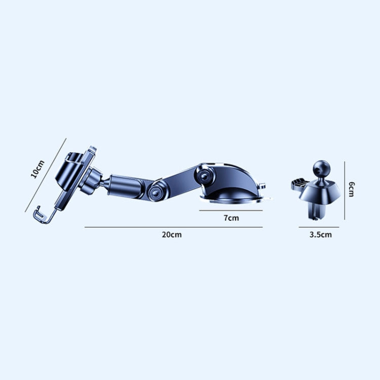 SHUNWEI SD-1132B Ventosa per telefono per auto + Staffa di supporto per rilevamento di gravità del supporto per bocchetta dell'aria