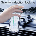 SHUNWEI SD-1132B Ventosa per telefono per auto + Staffa di supporto per rilevamento di gravità del supporto per bocchetta dell'aria