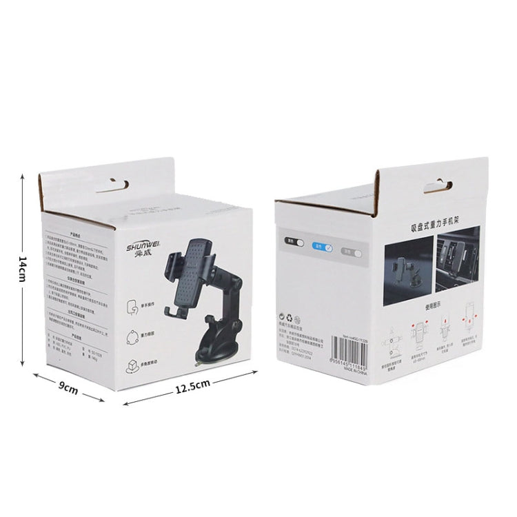 SHUNWEI SD-1132B Ventosa per telefono per auto + Staffa di supporto per rilevamento di gravità del supporto per bocchetta dell'aria