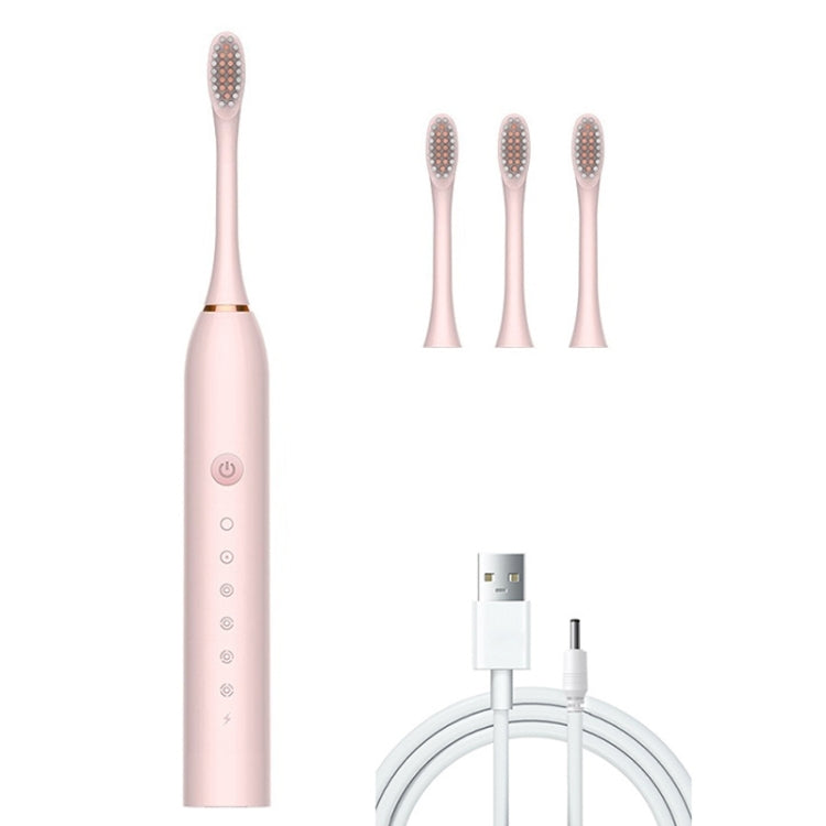 Spazzolini elettrici ricaricabili ad ultrasuoni con setole morbide Flosser 6 Gear con 4 spazzole