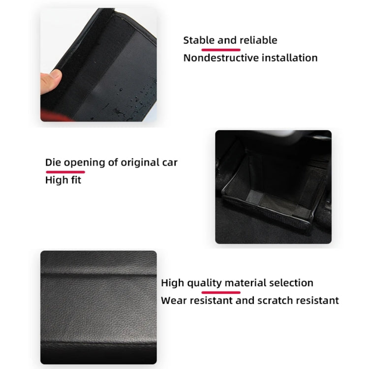 Per Tesla Model Y Accessori per la modifica del vano portaoggetti per interni auto in pelle PU, Seat Model, Air Outlet Model