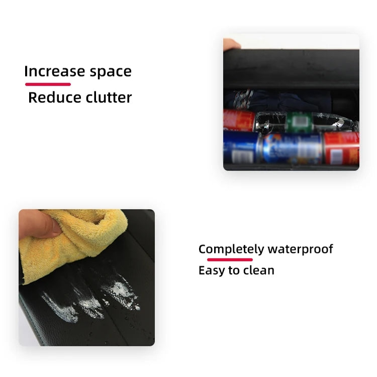 Per Tesla Model Y Accessori per la modifica del vano portaoggetti per interni auto in pelle PU, Seat Model, Air Outlet Model