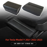 Per Tesla Model Y Accessori per la modifica del vano portaoggetti per interni auto in pelle PU, Seat Model, Air Outlet Model