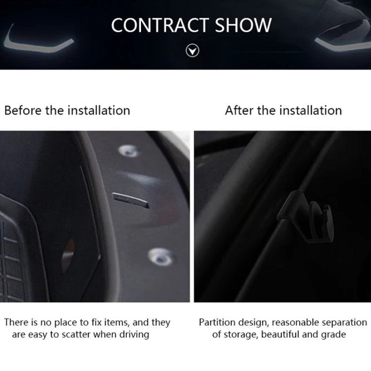 Per Tesla Model Y Gancio portaoggetti per bagagliaio anteriore Accessori per la modifica del gancio portaoggetti per auto, Front Trunk Hook