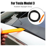Per Tesla Model 3 Strisce impermeabili sigillanti per lucernario da 3 m Anello di isolamento acustico per la riduzione del rumore del parabrezza