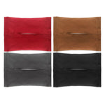Borse per la conservazione dei fazzoletti con scatola per fazzoletti per schermo di controllo centrale per seggiolino auto Tesla Model 3 / Y, Black, Brown, Red