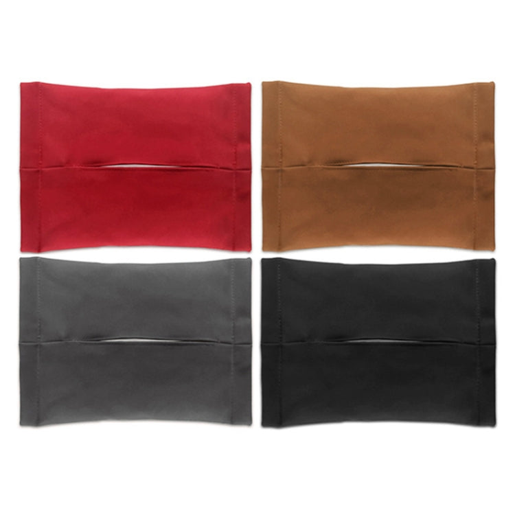 Borse per la conservazione dei fazzoletti con scatola per fazzoletti per schermo di controllo centrale per seggiolino auto Tesla Model 3 / Y, Black, Brown, Red
